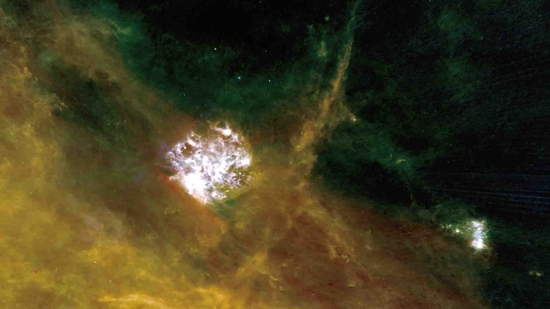 「あかり」が観測したマゼラン星雲の遠赤外線画像